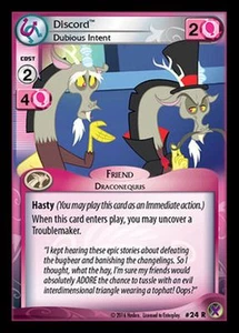 My Little Pony Marks in Time Discord, Dubious Intent 24 - R MLP CCG - Picture 1 of 1