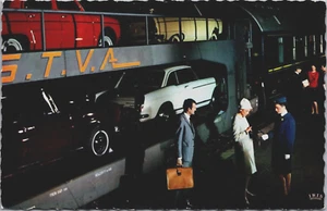 Ferrocarriles franceses tren coche camas vintage postal C140 - Imagen 1 de 2