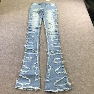 Guapi Jeans Mens 32 Distressed Flare Limited Edition 37/100 Designer Aaron Wilhe - Picture 1 of 14