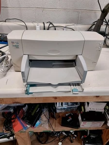 Vintage HP DeskJet 722C Color Inkjet Printer w/Power Adapter & Cable (WORKS) - Picture 1 of 3