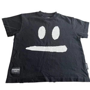 Nununu Jungen schwarz weiß Distressed Gesicht T-Shirt Größe 3-4 - Bild 1 von 7