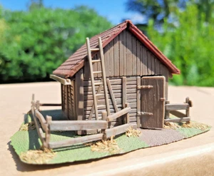 ORIGINAL FALLER # 285 FINISHED MODEL BARN STABLE VINTAGE 1950s HO Scale RARE - Picture 1 of 9