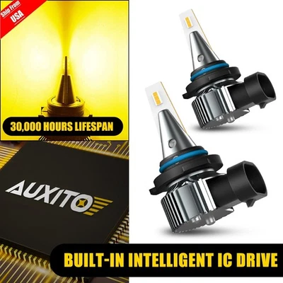 Bombillas antiniebla LED AUXITO 9006 amarillo dorado Canbus para Ram 1500/2500 2013-2018 Foto 1 de 4