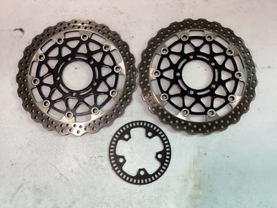 11-15 KAWASAKI NINJA ZX10R ROTORES DELANTERO IZQUIERDO DERECHO FRENO DISCO OEM Foto 1 de 2