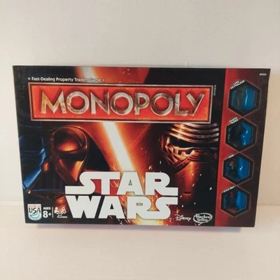 Monopoly Star Wars The Force Awakens Board Game Hasbro 2015 Edition Complete  - Image 1 of 4