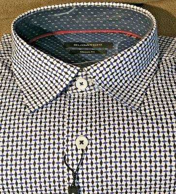 NWT Bugatchi men's XXL long sleeve button down shirt Classy Abstract Grill like - Image 1 of 4