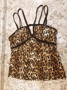 2018 Amoressa Tankini Top Women's Size 14 Leopard Print NWT $158 RETAIL - Picture 1 of 12
