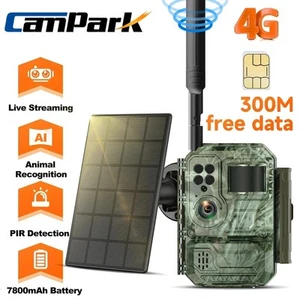 Solar 4G Wildlife Camera 4G LTE Wireless Cellular Trail Cam No Glow Night Vision - Picture 1 of 8