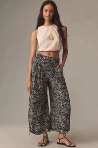 NEU Anthropologie geraffte Popeline Fallschirm Hose Größe Medium - Bild 1 von 12