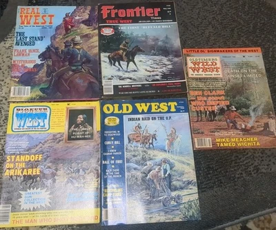 5x 1980 WESTERN FRONTIER MAGAZINES.  Rare Americana Native Pioneer Cowboy Comics - Image 1 of 4