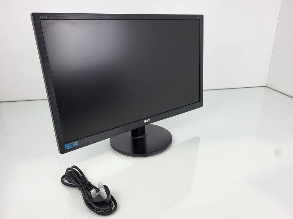 AOC E2460SH 24 Inch HDMI VGA DVI-D 1920x1080 Monitor With Stand - Image 1 of 4