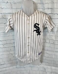 VTG CHICAGO WHITE SOX MLB 24 CREDE Jersey USA Kid M AUTHENTIC Pinstripe Majestic