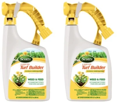 Scotts 32 oz Constructor de césped líquido con fertilizante Plus 2 para control de malezas - Paquete de 2 Foto 1 de 2