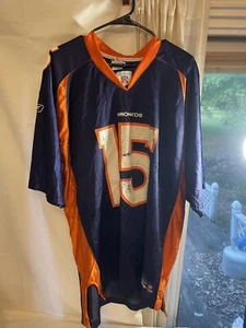 NFL Denver Broncos Reebok Brandon Marshall 15 Distressed Football Jersey Size XL - Picture 1 of 5