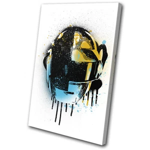 Daft Punk Grunge Urban Musical SINGLE CANVAS WALL ART Picture Print - Picture 1 of 1