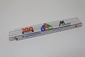 Vtg. Wood Bauzentrum Struth Made in Germany Folding 2 Meter Metric Folding Ruler - Picture 1 of 4
