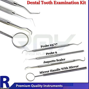 Kit de examen de higiene dental para estudiantes removedor de placa de sarro sonda - Imagen 1 de 5