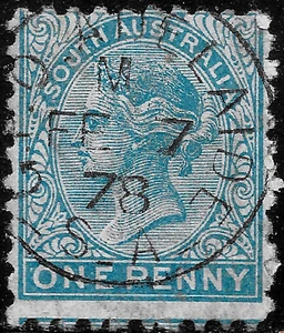 1875 SOUTH AUSTRALIA SC#64 🔥 used🔥G.P.O. ADELAIDA FE.7. 1878 RARE Whole - Picture 1 of 3
