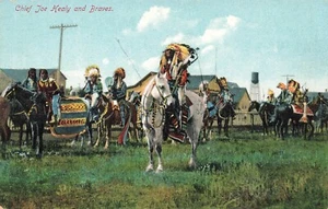 LP67 Native American Indians History Chief Joe Healy 1907  Postcard - Picture 1 of 2