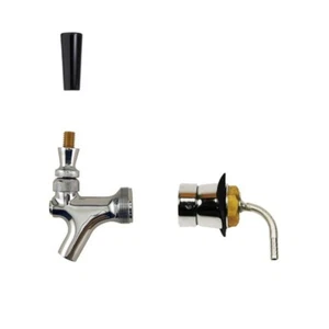 Bierturmschaft mit verchromtem Messinghahn - Kegerator Zug Bierbedarf - Bild 1 von 1