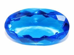 29.75 Ct Loose Gemstone Certified Blue Topaz Transparent Oval Cut AAA+ Quality - Picture 1 of 8