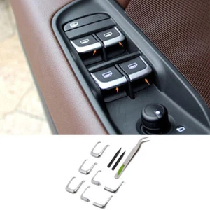Fit For Audi Q3 2013-2017 2018 ABS Chrome Window Lift Panel Switch Decoration - Picture 1 of 12