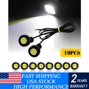 50x White 18mm Eagle Eye LED DRL Daytime Running Under body Backup lights Black - Picture 1 of 12