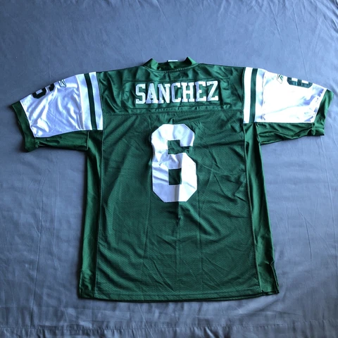 Mark Sanchez #6 New York Jets Stitched Reebok Jersey Sz 52 XL Green NFL Apparel Cover