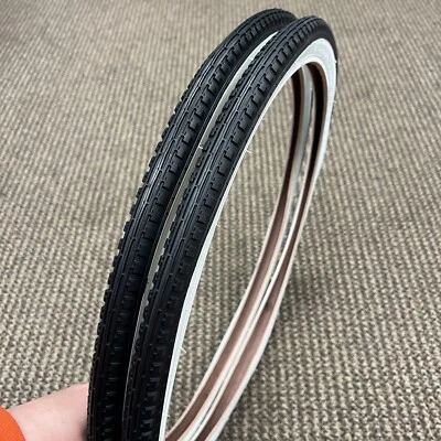 BICYCLE TIRES FITS SCHWINN STING-RAY FASTBACK 20 X 1-3/8 WHITE WALLS NOS
