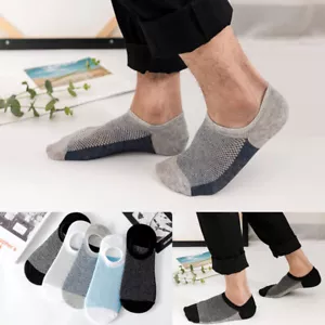 Unsichtbare Socken Herren Sommer Atmungsaktiv Rutschfest Silikon Baumwollsocken Kurzsocke@ - Bild 1 von 19