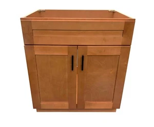 30" New Maple Shaker Single-sink Bathroom Vanity Base Cabinet 30" x 21"    - Picture 1 of 6