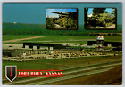 c1960s Fort Riley Kansas Marshall Field Military Vintage Postcard Continental