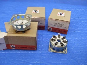 4 - FOUR NOS E.F. Johnson # 122-105-100 Tube Sockets with boxes. - Picture 1 of 4