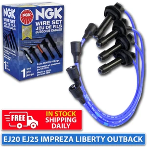 NGK Spark Plug Lead Cable Set for Subaru Impreza Liberty Outback EJ20 EJ25 - Picture 1 of 2