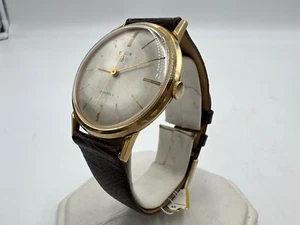 u041 Elgin 10k Gold Plated Manual Wind 19 Jew Wrist Watch - Picture 1 of 6