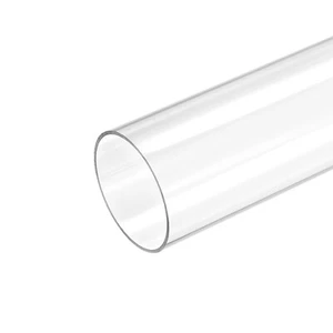 Plastic Pipe Rigid Polycarbonate Round Tube Clear 2.3" ID 2.5" OD 9.6" - Picture 1 of 8