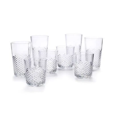 Vasos de plástico Cupture Diamond sin BPA, 24 oz/14 oz, paquete de 8 (transparentes) transparentes Foto 1 de 4