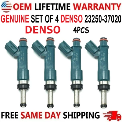 OEM DENSO x4 Fuel Injectors For Toyota Prius & Lexus CT200h 1.8L I4 #23250-37020 Foto 1 de 4
