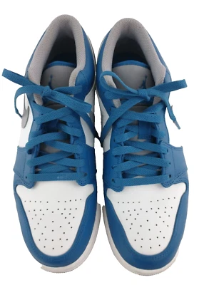 Air Jordan 1 Low True Blue Cement 553558-412 Hombres Talla 9 Cuero Azul Usado Nuevo con Etiquetas Foto 1 de 4