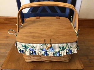 Longaberger 1995 Small Picnic Basket Fabric Liner Pie Cake Insert 11029 - Picture 1 of 9
