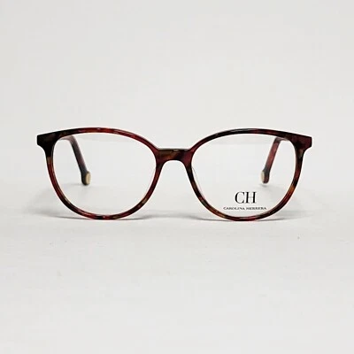 Gafas redondas Carolina Herrera VHE839K para mujer en rojo tortuga | 53 mm Foto 1 de 4