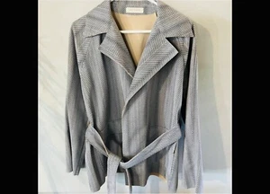 Vintage Solitare Women’s Smart Herringbone Belted Blazer Jacket, L - Picture 1 of 5