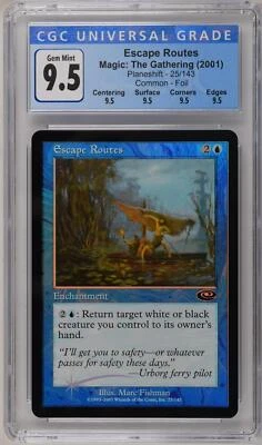 ESCAPE ROUTES Planeshift Foil C CGC 9.5 Q MTG [Nostalgium] - Image 1 of 2