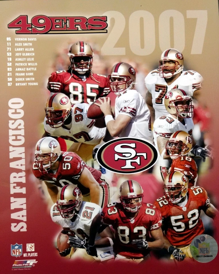 Foto compuesta del equipo San Francisco 49ers 2007 8x10 Foto 1 de 1