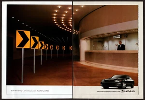2000 LEXUS LS 400 Vintage Original 2 page Print AD Black sedan car photo 4-door - Picture 1 of 1