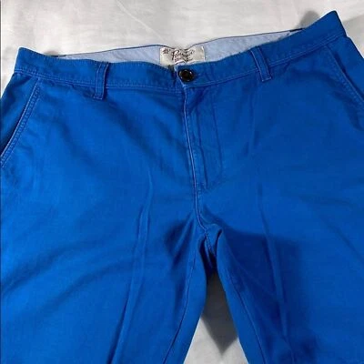 Original Penguin Hombre Azul Cobalto Básico Frente Plano 9" Chino Shorts - Talla 37 Foto 1 de 4