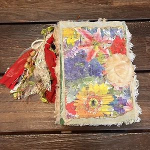 Boho Nature Junk Journal Floral Flowers Feminine Colorful Handmade Journal - Picture 1 of 22