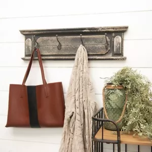 Primitive Ragon House Vintage Inspired Black Arch Coat Rack - Picture 1 of 4