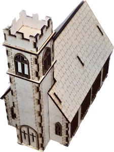 28mm Normandy Style Church 120mm x 200 Unpainted Band of Brothers , Bolt Action - Picture 1 of 14