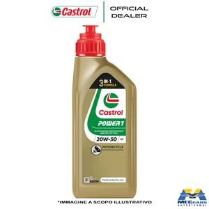 Castrol POWER1 4T 20W50 Aceite Motor Moto Formula 3 IN 1 Nuevo Formato 1 Lt - Imagen 1 de 3